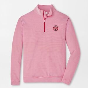 Peter Millar The Ohio State Buckeyes Perth mini-stripe performance 1/4 zip XXL